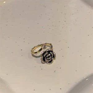 Camelia flower ring for women, unique and niche design